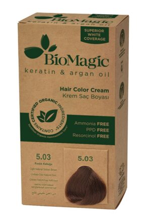 FARBA DO WŁOSÓW JASNY ZŁOTY BRĄZ (5.03) 250 g - BIOMAGIC (2 szt.)