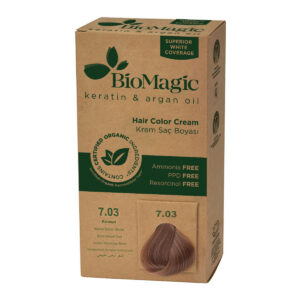 FARBA DO WŁOSÓW ZŁOTY BLOND (7.03) 250 g - BIOMAGIC (2 szt.)