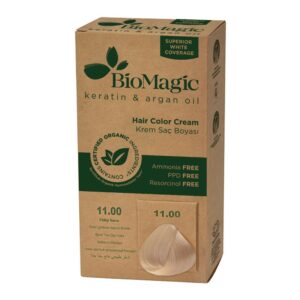 FARBA DO WŁOSÓW BARDZO JASNY PLATYNOWY BLOND (11.00) 250 g - BIOMAGIC (2 szt.)
