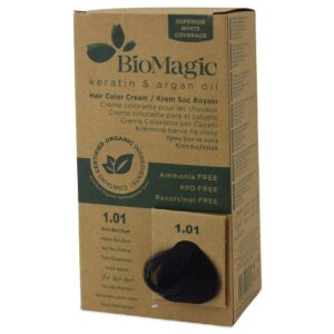 FARBA DO WŁOSÓW INTENSYWNA NIEBIESKA CZERŃ (1.01) 250 g - BIOMAGIC (2 szt.)