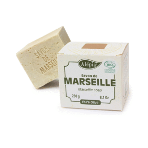 MYDŁO MARSYLSKIE W KOSTCE OLIWKOWE ECO 200 g - ALEPIA (1 szt.)