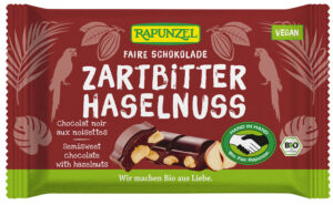 CZEKOLADA GORZKA Z ORZECHAMI LASKOWYMI BIO 100 g - RAPUNZEL (2 szt.)