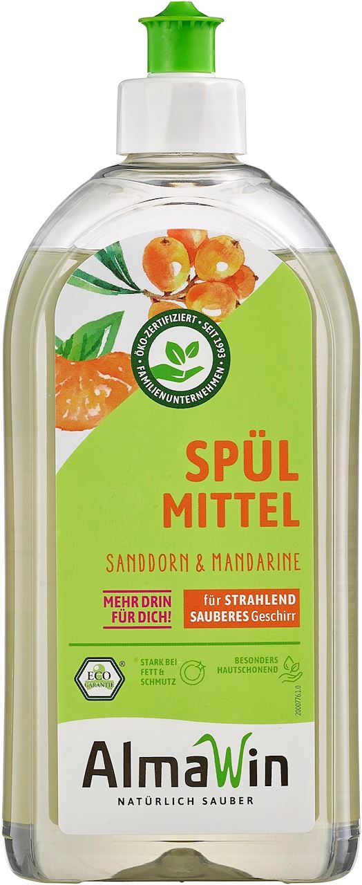 PŁYN DO MYCIA NACZYŃ ROKITNIKOWO - MANDARYNKOWY (KONCENTRAT) ECO 1 L - ALMAWIN (2 szt.)
