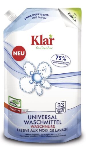 PŁYN DO PRANIA Z ORZECHÓW MYDLANYCH UNIWERSALNY SENSITIVE ECO 1,5 L (33 PRANIA) - KLAR (1 szt.)
