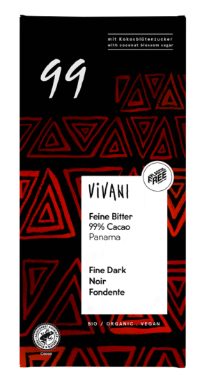 CZEKOLADA GORZKA 99 %  BIO 80 g - VIVANI (2 szt.)