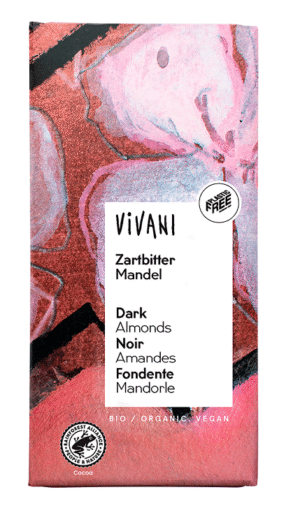 CZEKOLADA GORZKA Z MIGDAŁAMI BIO 100 g - VIVANI (2 szt.)