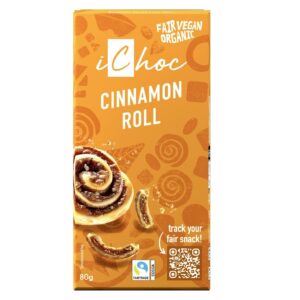 TABLICZKA KAKAOWA Z CYNAMONEM I KAWAŁKAMI WAFLI FAIR TRADE BIO 80 g - ICHOC (VIVANI)(PRODUKT SEZONOWY) (3 szt.)