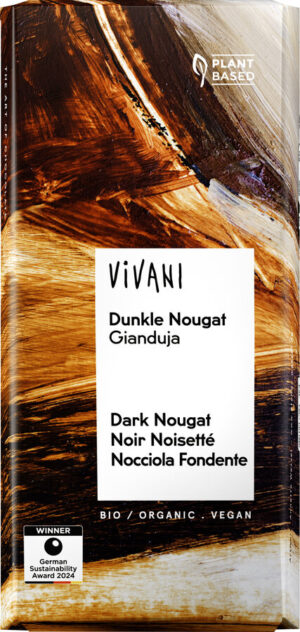 CZEKOLADA GORZKA NUGATOWA BIO 80 g - VIVANI (3 szt.)
