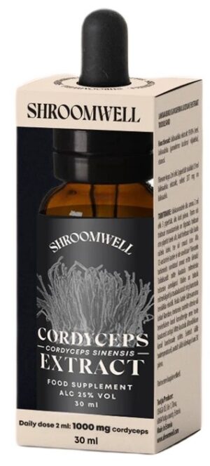 GRZYBY CORDYCEPS SINENSIS EKSTRAKT W KROPLACH 30 ml - SHROOMWELL (1 szt.)