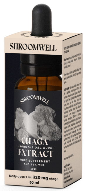 GRZYBY CHAGA EKSTRAKT W KROPLACH 30 ml - SHROOMWELL (1 szt.)