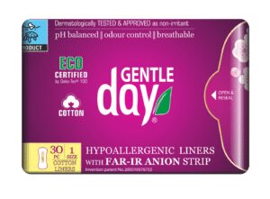 WKŁADKI HIGIENICZNE Z PASKIEM ANIONOWYM 30 szt. - GENTLE DAY (2 szt.)