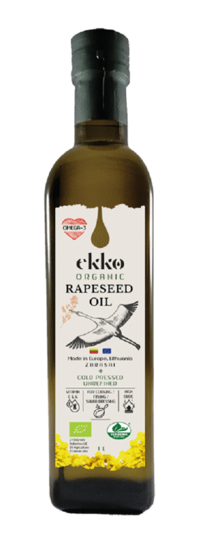 OLEJ RZEPAKOWY TŁOCZONY NA ZIMNO OMEGA-3 BIO 1 L - EKKO (1 szt.)