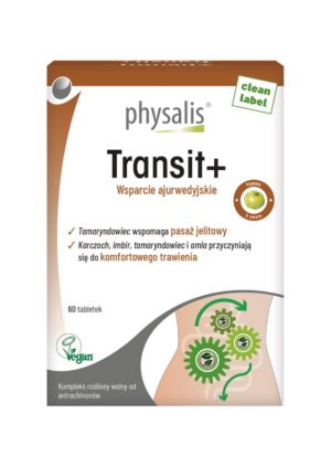 TABLETKI NA WSPARCIE PRACY JELIT (TRANSIT+) 60 szt. - PHYSALIS (1 szt.)