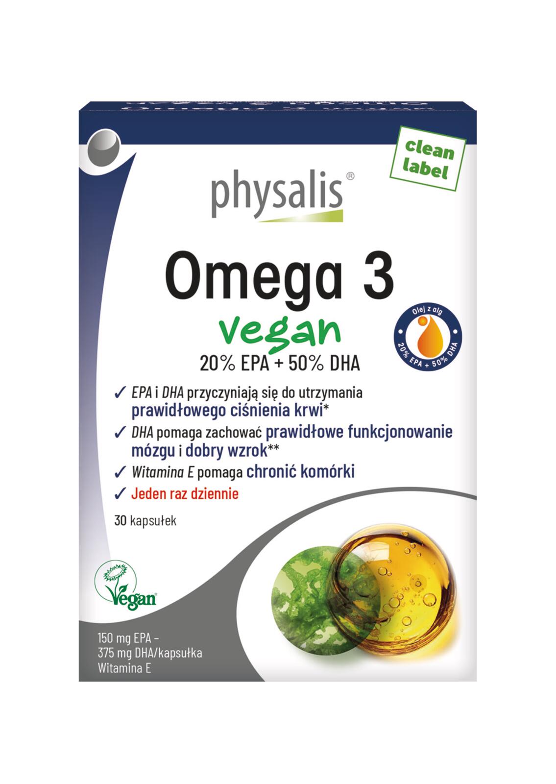 OMEGA-3 VEGAN 30 KAPSUŁEK - PHYSALIS (1 szt.)