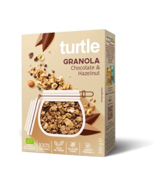 GRANOLA CZEKOLADA - ORZECHY LASKOWE BEZGLUTENOWA BIO 350 g - TURTLE (1 szt.)