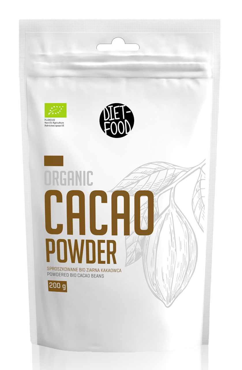 KAKAO SPROSZKOWANE ODTŁUSZCZONE BIO 200 g - DIET-FOOD (1 szt.)