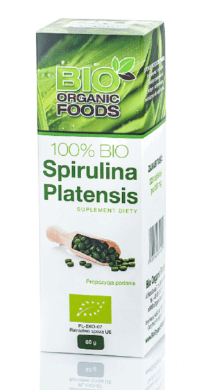 SPIRULINA PLATENSIS BIO (250 mg) 320 TABLETEK - BIO ORGANIC FOODS (1 szt.)