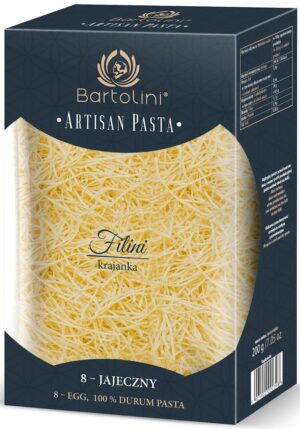MAKARON (8-JAJECZNY SEMOLINOWY) KRAJANKA ŚREDNIA 200 g - BARTOLINI (ARTISAN PASTA) (4 szt.)