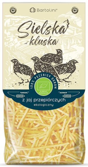 MAKARON (Z JAJAMI PRZEPIÓRCZYMI SEMOLINOWY) KRAJANKA 250 g - BARTOLINI (SIELSKA KLUSKA) (4 szt.)