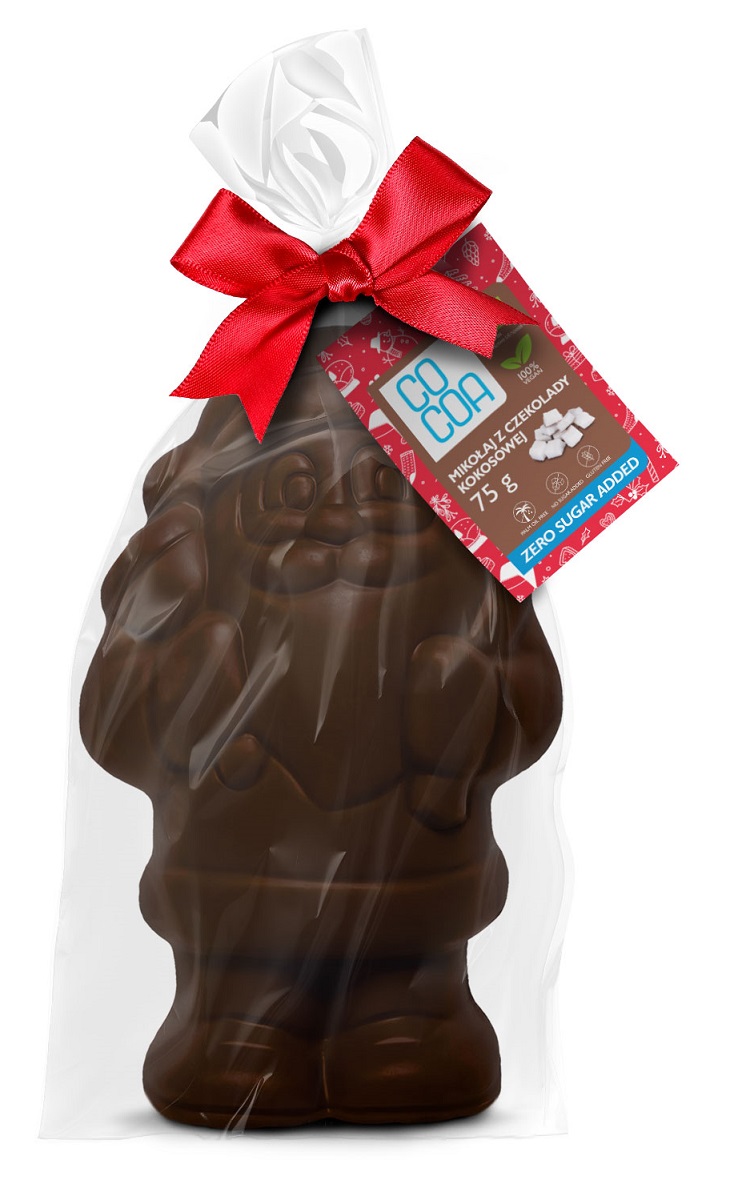 MIKOŁAJ Z CZEKOLADY KOKOSOWEJ BEZ DODATKU CUKRÓW BIO 75 g - COCOA (PRODUKT SEZONOWY) (2 szt.)