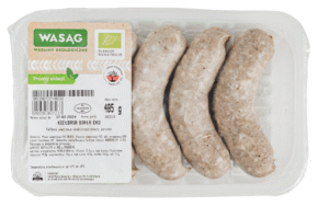 KIEŁBASA BIAŁA BIO (6 szt.) 485 g - WASĄG (Z PÓŁKI) (1 szt.)