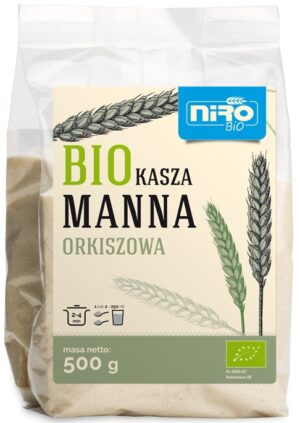 KASZA MANNA ORKISZOWA JASNA BIO 500 g - NIRO (2 szt.)