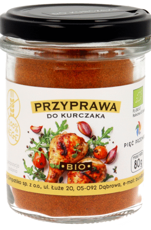 PRZYPRAWA DO KURCZAKA BEZGLUTENOWA BIO 80 g - PIĘĆ PRZEMIAN (2 szt.)