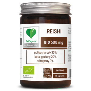 GRZYBY REISHI EKSTRAKT BIO (500 mg) 50 KAPSUŁEK - BE ORGANIC (1 szt.)