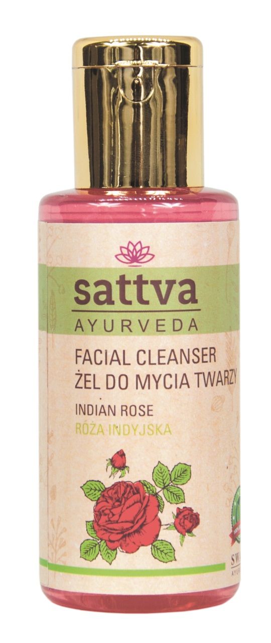 ŻEL DO MYCIA TWARZY RÓŻA INDYJSKA 100 ml - SATTVA (AYURVEDA) (2 szt.)