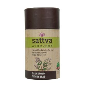 HENNA CIEMNY BRĄZ ECO 150 g - SATTVA (AYURVEDA) (1 szt.)