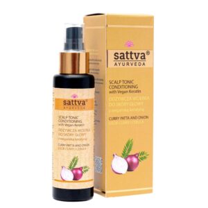 WCIERKA DO SKÓRY GŁOWY ODŻYWCZA LIŚCIE CURRY & CEBULA 100 ml - SATTVA (AYURVEDA) (1 szt.)
