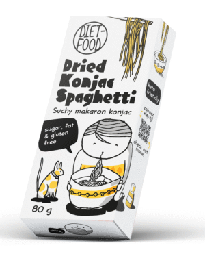 MAKARON (SUCHY KONJAC) SPAGHETTI BEZGLUTENOWY 80 g - DIET-FOOD (3 szt.)