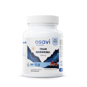 TRAN NORWESKI (1000 mg) O SMAKU CYTRYNOWYM BEZGLUTENOWY 60 KAPSUŁEK - OSAVI (1 szt.)