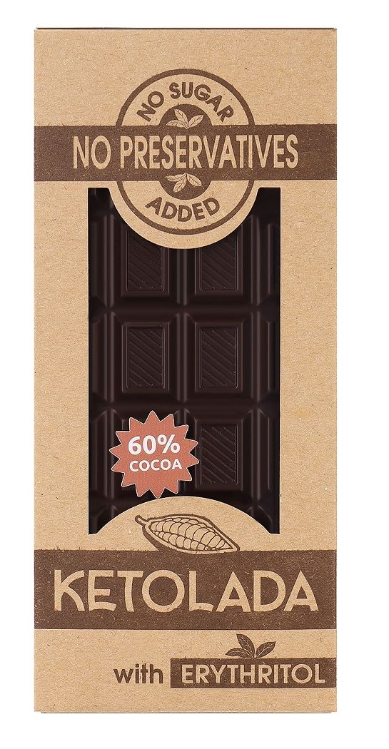 CZEKOLADA GORZKA 60 % KETOLADA 100 g - NATURAVENA (3 szt.)