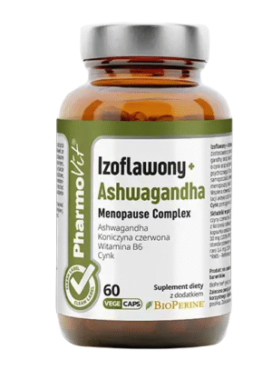 IZOFLAWONY + ASHWAGANDHA MENOPAUSE COMPLEX BEZGLUTENOWE 60 KAPSUŁEK - PHARMOVIT (CLEAN LABEL) (1 szt.)