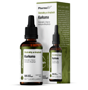 EKSTRAKTY W KROPLACH KURKUMA BEZGLUTENOWE 30 ml - PHARMOVIT (CLEAN LABEL) (1 szt.)