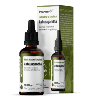EKSTRAKTY W KROPLACH ASHWAGANDHA BEZGLUTENOWE 30 ml - PHARMOVIT (CLEAN LABEL) (1 szt.)