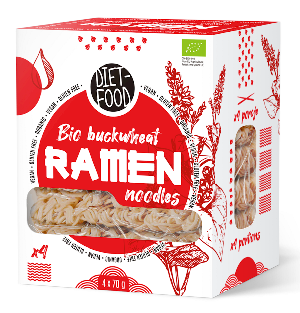 MAKARON (GRYCZANY) RAMEN BEZGLUTENOWY BIO 280 g - DIET-FOOD (2 szt.)