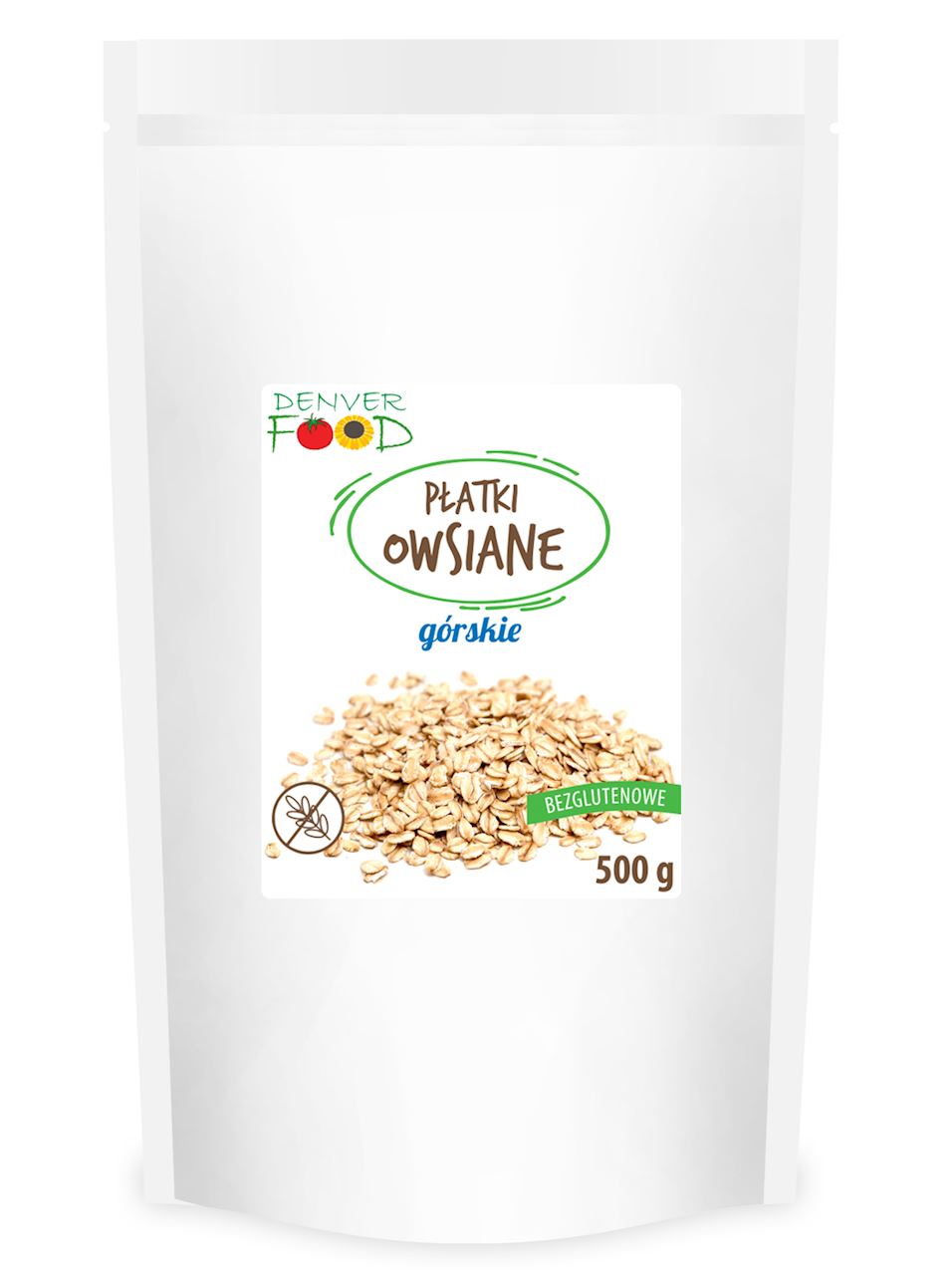 PŁATKI OWSIANE GÓRSKIE BEZGLUTENOWE 500 g - DENVER FOOD (3 szt.)