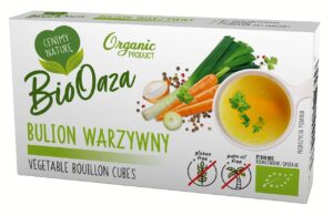 BULION - KOSTKI WARZYWNE BEZ DODATKU CUKRÓW BEZGLUTENOWE BIO (6 x 11 g) 66 g - BIOOAZA (4 szt.)