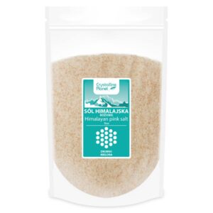 SÓL HIMALAJSKA RÓŻOWA DROBNO MIELONA 1 kg - CRYSTALLINE PLANET (4 szt.)