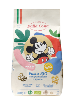 MAKARON (SEMOLINOWY TRÓJKOLOROWY) DISNEY MICKEY BIO 300 g - DALLA COSTA (4 szt.)