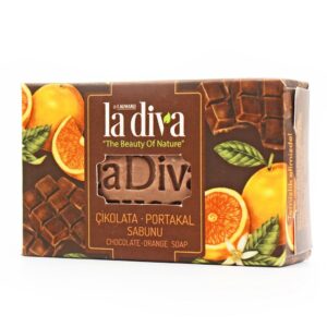 MYDŁO W KOSTCE CZEKOLADA I POMARAŃCZA 100 g - LA DIVA (1 szt.)