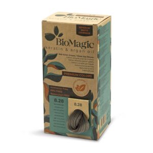 FARBA DO WŁOSÓW POPIELATO PERŁOWY JASNY BLOND (8.28) 170 ml - BIOMAGIC (2 szt.)