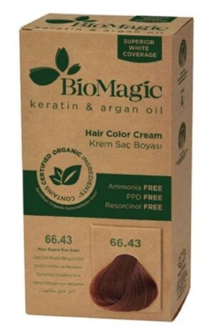 FARBA DO WŁOSÓW BARDZO CIEMNY MAHONIOWY BLOND (66.43) 250 g - BIOMAGIC (2 szt.)