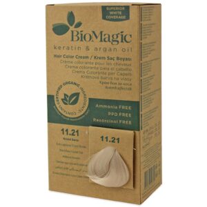 FARBA DO WŁOSÓW EXTRA JASNY KRYSZTAŁOWY BLOND (11.21) 250 g - BIOMAGIC (2 szt.)