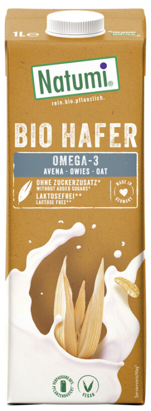 NAPÓJ OWSIANY OMEGA-3 BEZ DODATKU CUKRÓW BIO 1 L - NATUMI (3 szt.)