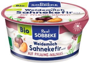 KEFIR KREMOWY ŚLIWKA - ORZECH WŁOSKI BIO 150 g - SOBBEKE (3 szt.)