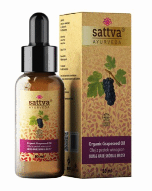 OLEJ DO CIAŁA I WŁOSÓW Z PESTEK WINOGRON ECO 50 ml - SATTVA (AYURVEDA) (1 szt.)