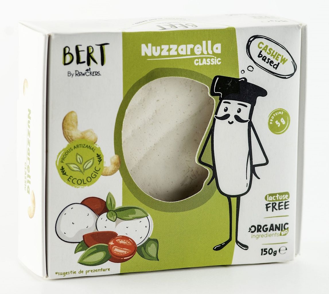 WEGAŃSKA ALTERNATYWA SERA TYPU MOZZARELLA Z ORZECHÓW NERKOWCA BIO 150 g - BERT (2 szt.)